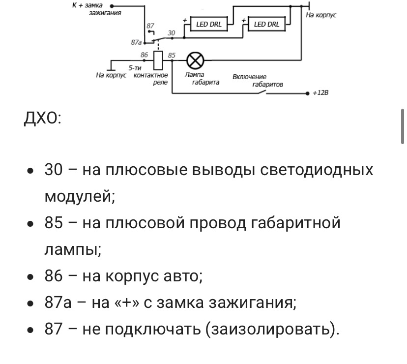 Схема подключения ангельских глазок