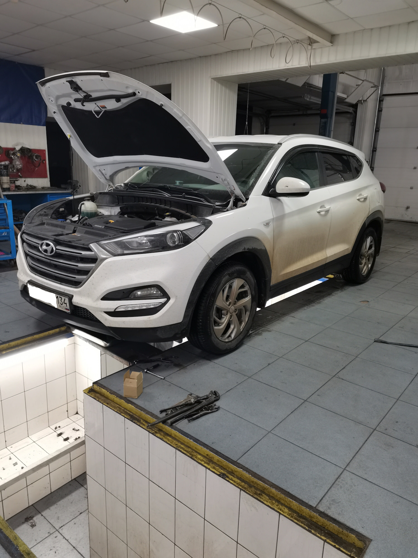 Замена масла Двигатель и АКПП — Hyundai Tucson (TL), 2 л, 2018 года ...