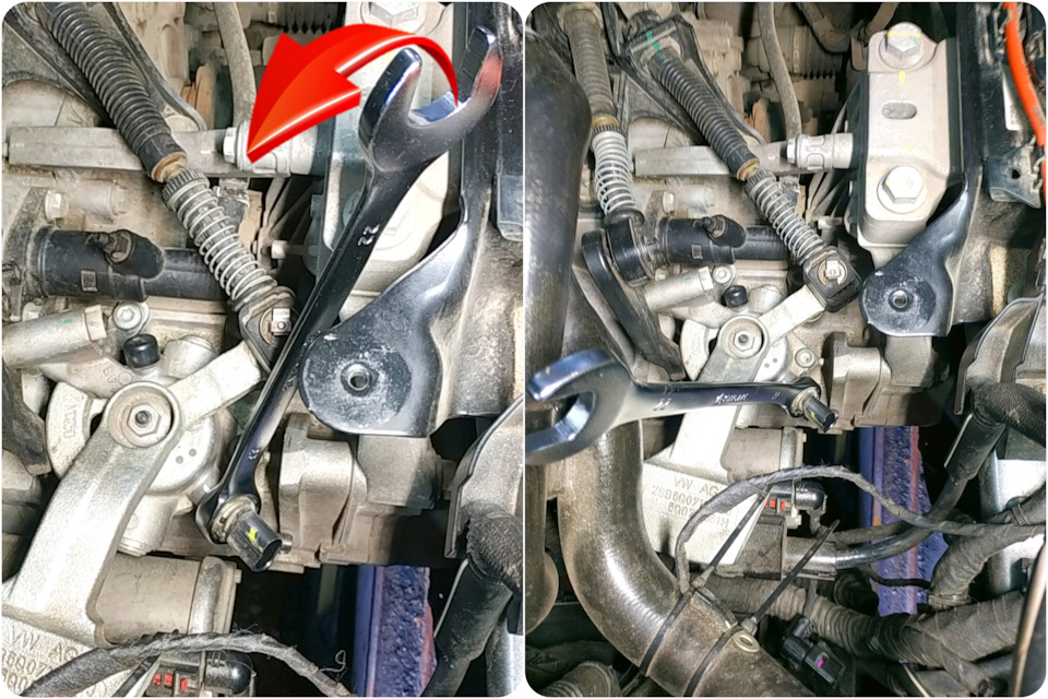 Накидным ключом 22 ослабляем выключатель — Skoda Octavia A7 Mk3