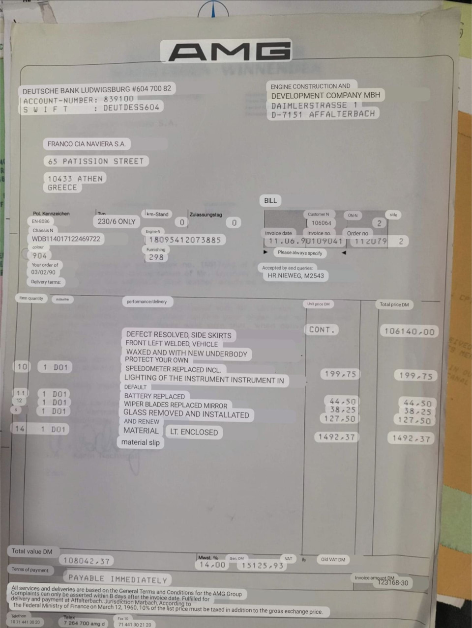 Фото в бортжурнале Mercedes-Benz W115. Запчасти на фото: O30290, 1112079, 108042, 4413020, 7284700