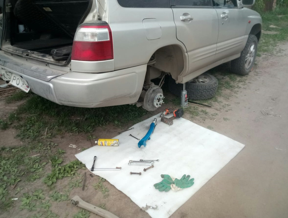 #5 Самодельные стойки на sf5 (задние продольные тяги). — Subaru ...