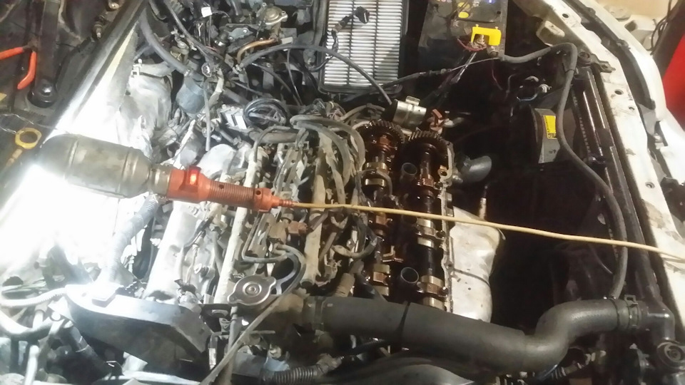 Регулировка клапанов мотор 2mz-fe — Toyota Mark II Qualis, 1998 года ...