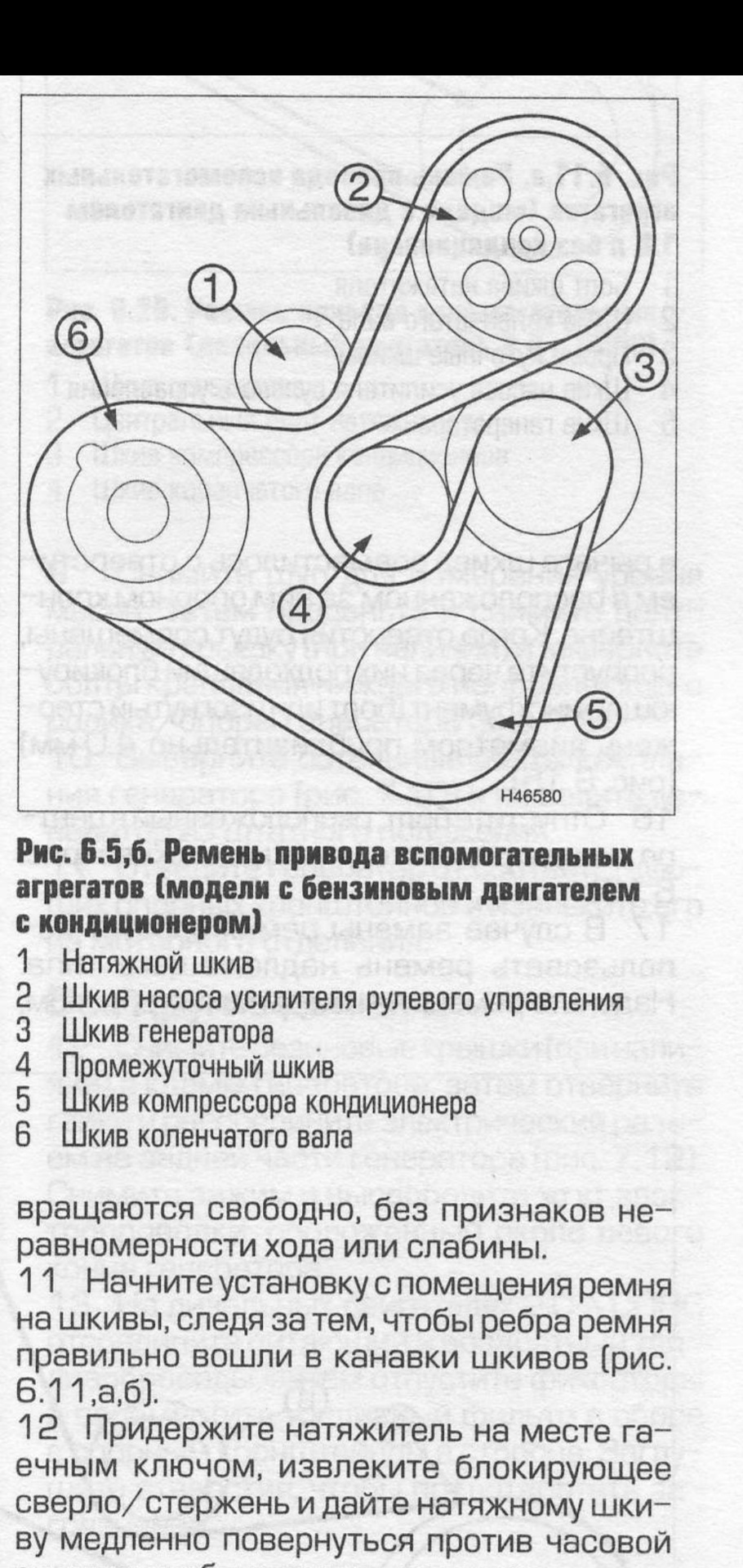 Схема навесного оборудования двигателя