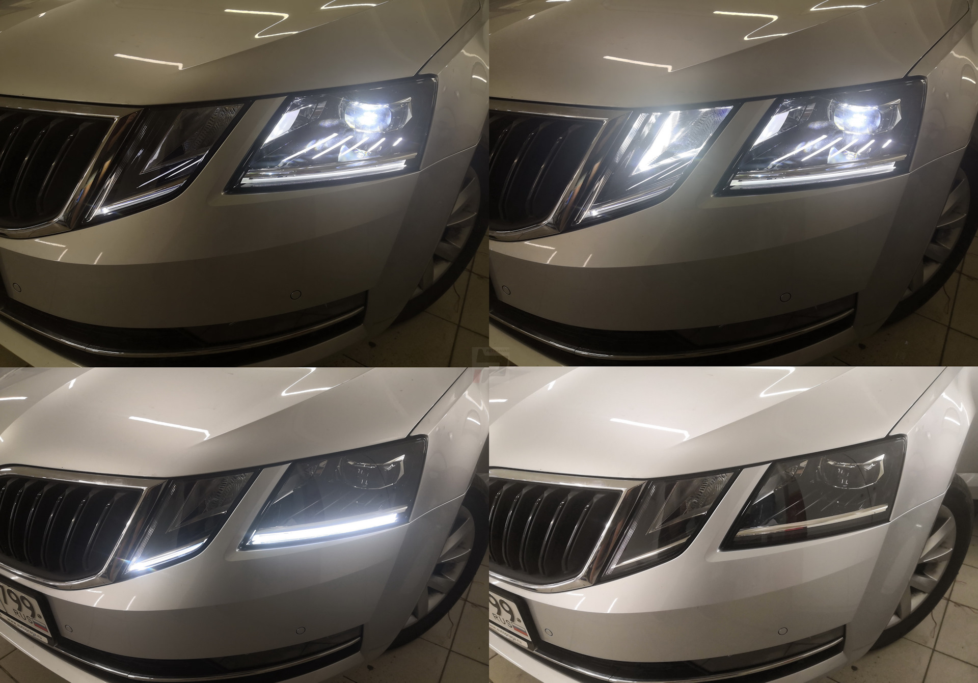 Skoda Octavia A7 FL: установка LED (светодиодных) фар — PetranVAGservice на  DRIVE2