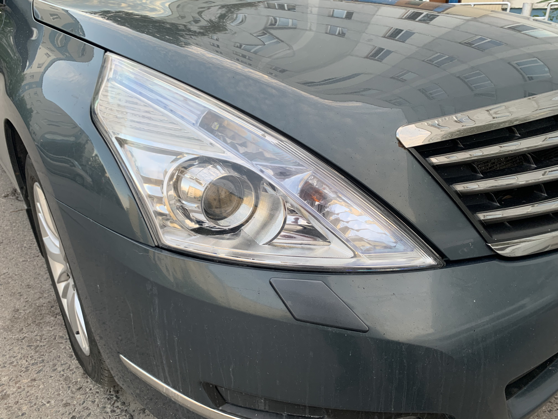 Пленка на фары типо бронь — Nissan Teana (J32), 2,5 л, 2011 года ...