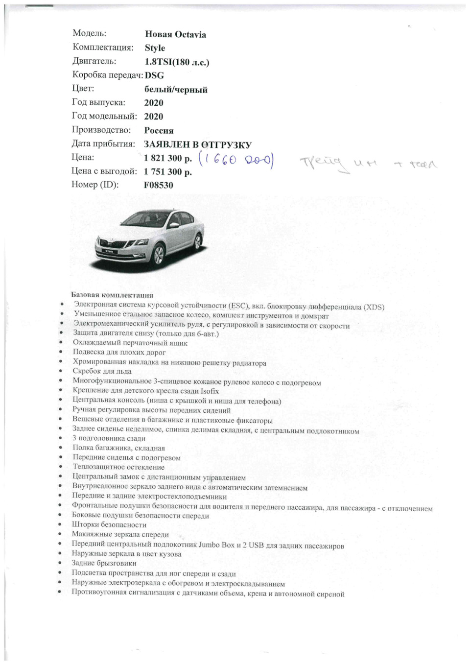 К вопросу о цене — Skoda Octavia A7 Mk3, 1,8 л, 2020 года | покупка машины  | DRIVE2