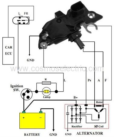 Схема проверки регулятора напряжения генератора bosch