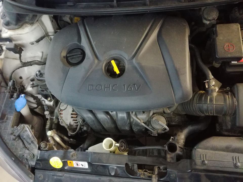 Замена масла и антифриза Элантра MD — Hyundai Elantra (5G), 1,8 л, 2013 ...