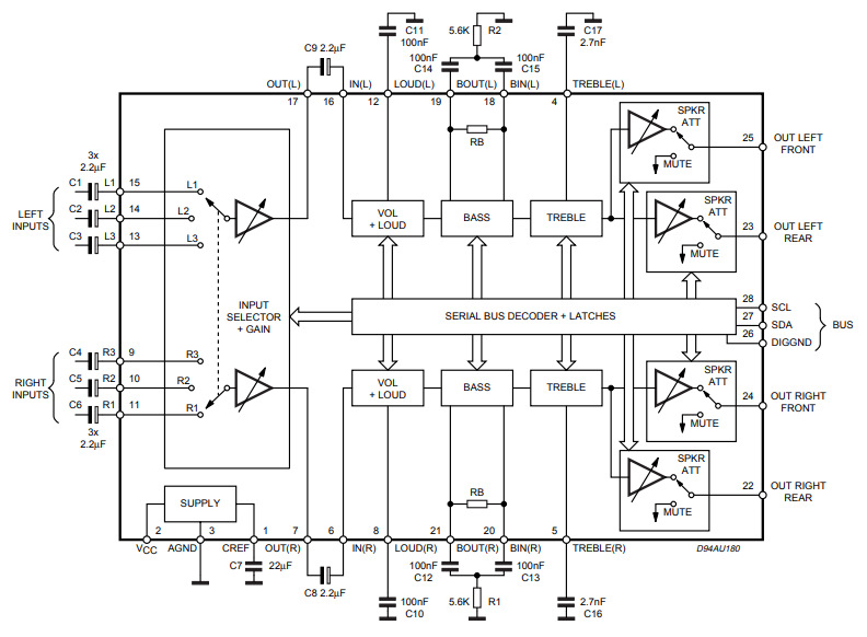 Tda7340s схема подключения