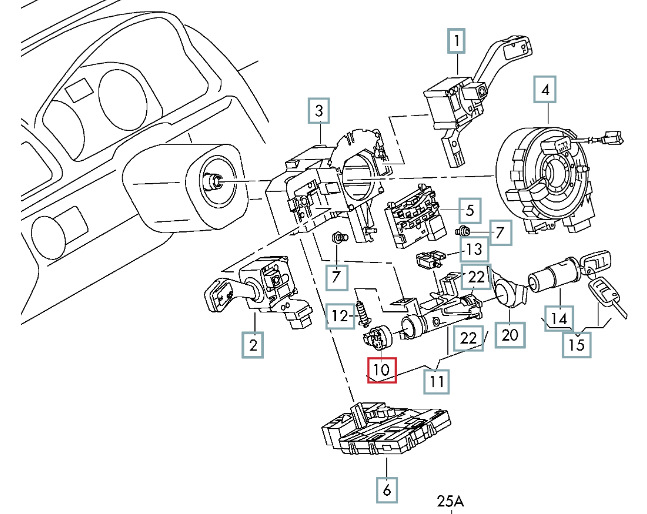 Контактная группа замка зажигания гольф 3 схема