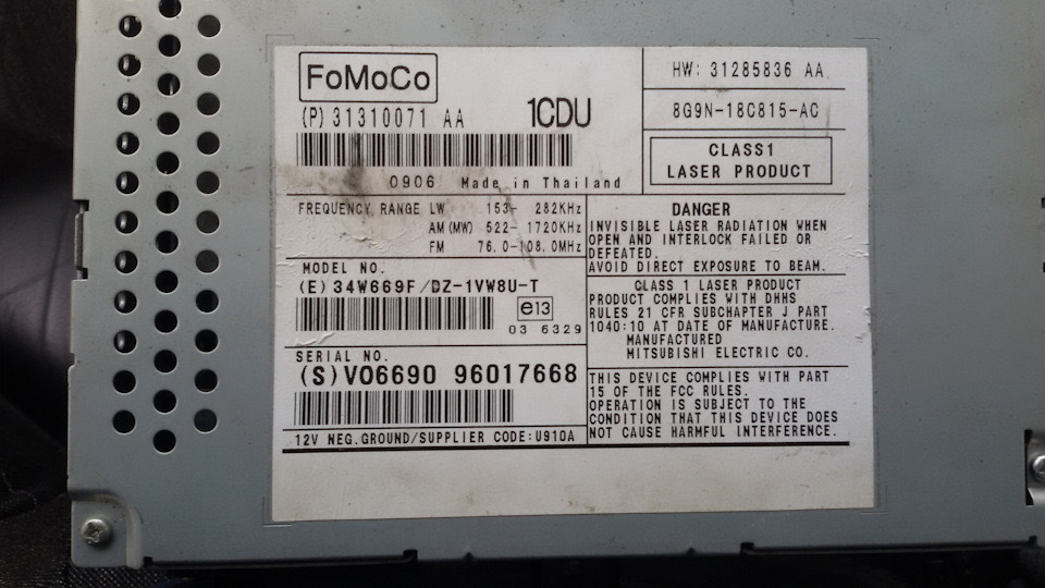 Колодка подключения магнитолы 1CDU распиновка, нужна помощь — Volvo ...