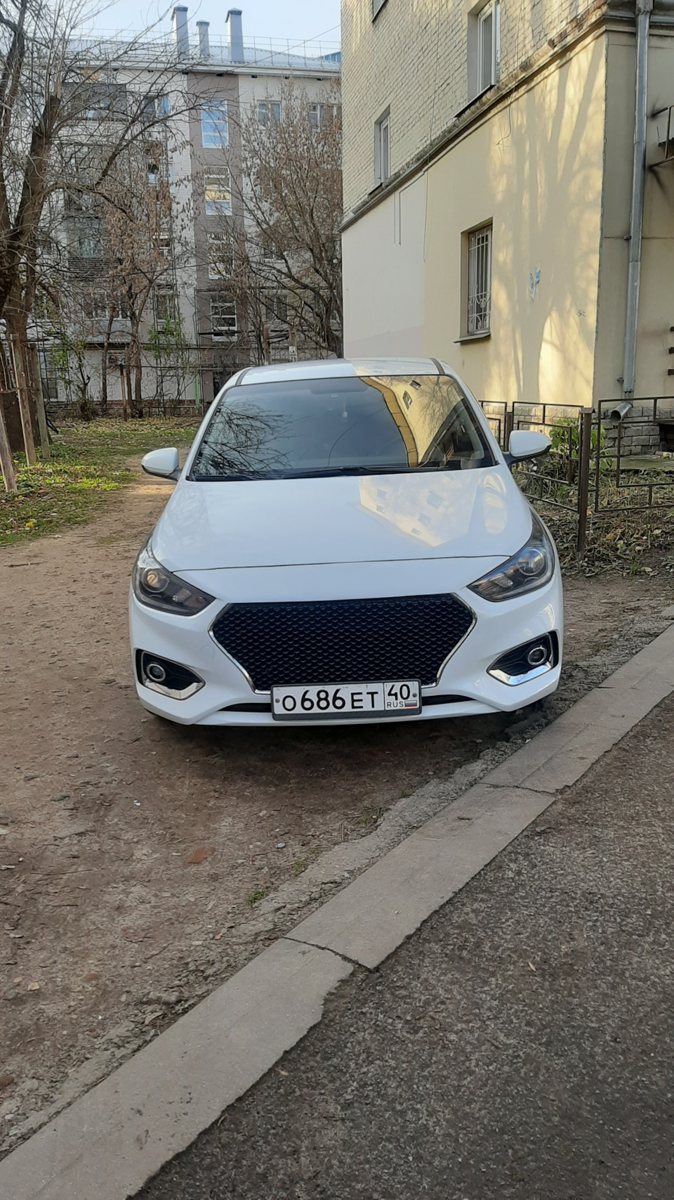Переделка решётки радиатора — Hyundai Solaris (2G), 1,6 л, 2017 года ...