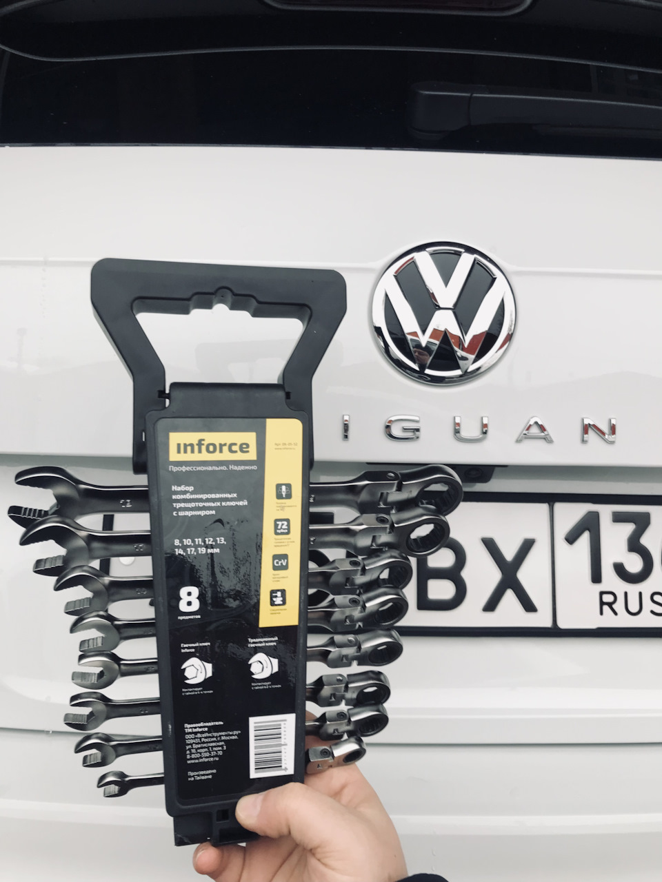 Набор шарнирных ключей с трещоткой Inforce 06-05-52 для Tiga Diesel —  Volkswagen Tiguan (2G), 2 л, 2020 года | аксессуары | DRIVE2