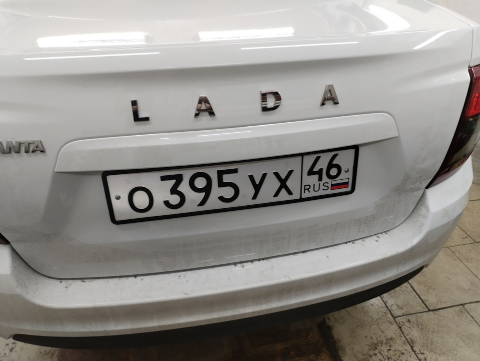 Антигравийная защита плёнкой — Lada Гранта (2G) FL, 1,6 л, 2023 года ...