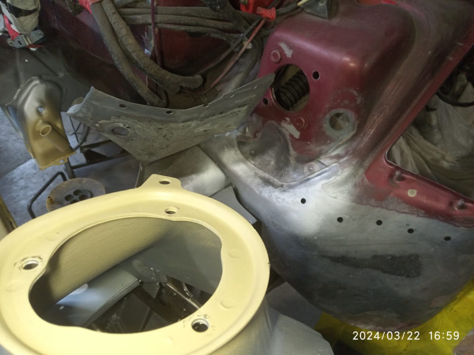 21.03.2024 (Этап 6) Сборка передней части. Установка дублера в левый ...