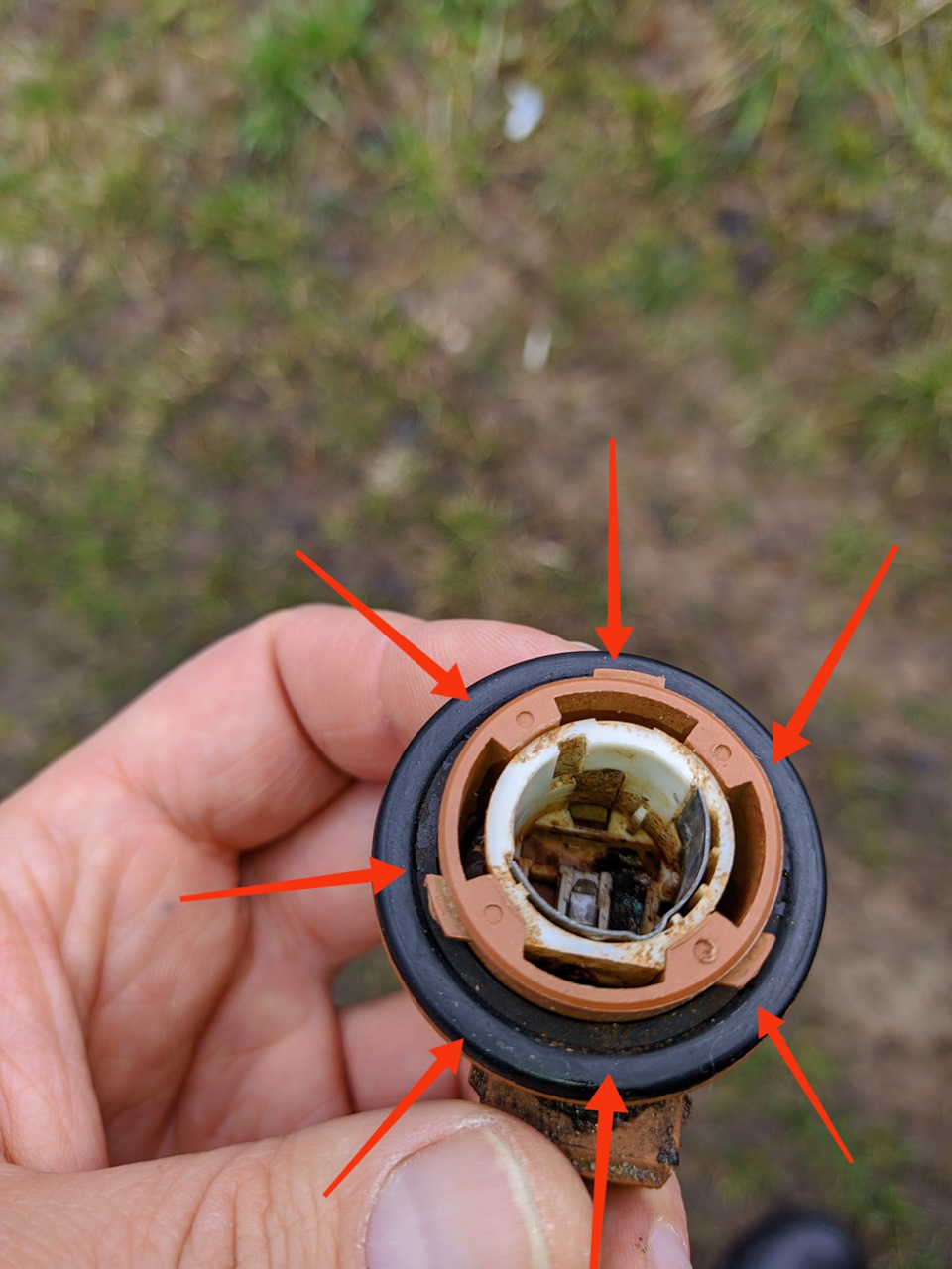 Задний противотуманный фонарь. — Renault Grand Scenic III, 1,5 л, 2009 ...