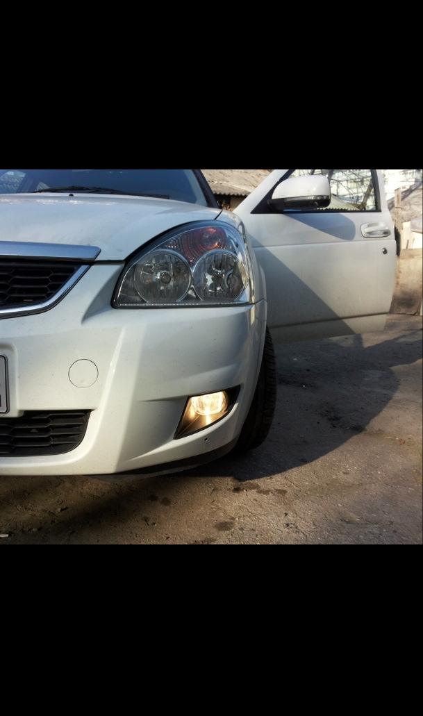 Включение ПТФ без ближнего и габарит — Lada Приора седан, 1,6 л, 2014 ...