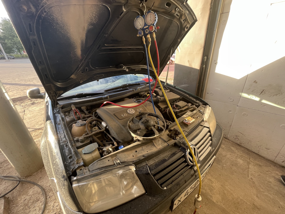 Заправка и восстановление Кондиционера — Volkswagen Bora, 1,6 л, 2001 ...