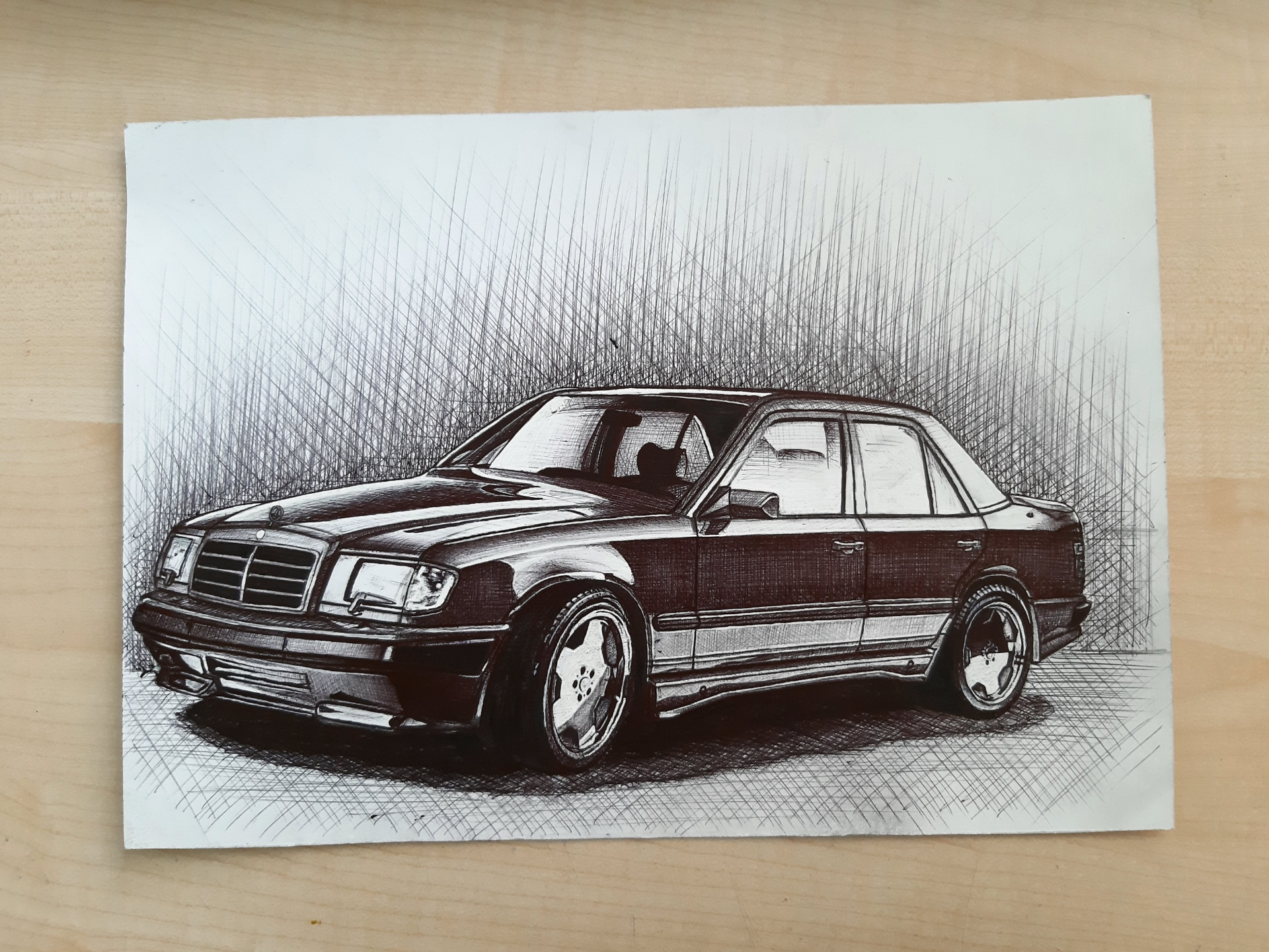 Мерседес w124 рисунок