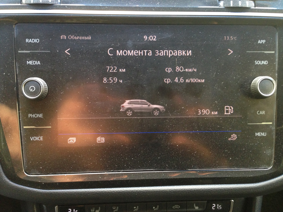 Расход топлива Москва-Питер — Volkswagen Tiguan (2G), 2 л, 2018 года ...