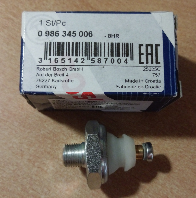 0986345006 Датчик давления масла BOSCH | Запчасти на DRIVE2