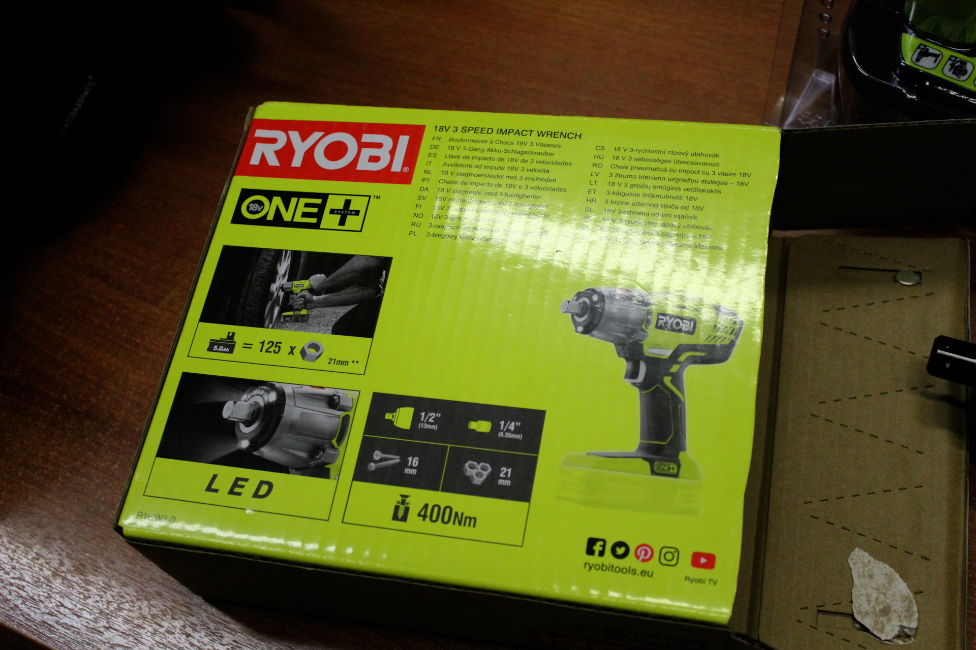 Ударный гайковерт ryobi one r18iw3 0 5133002436