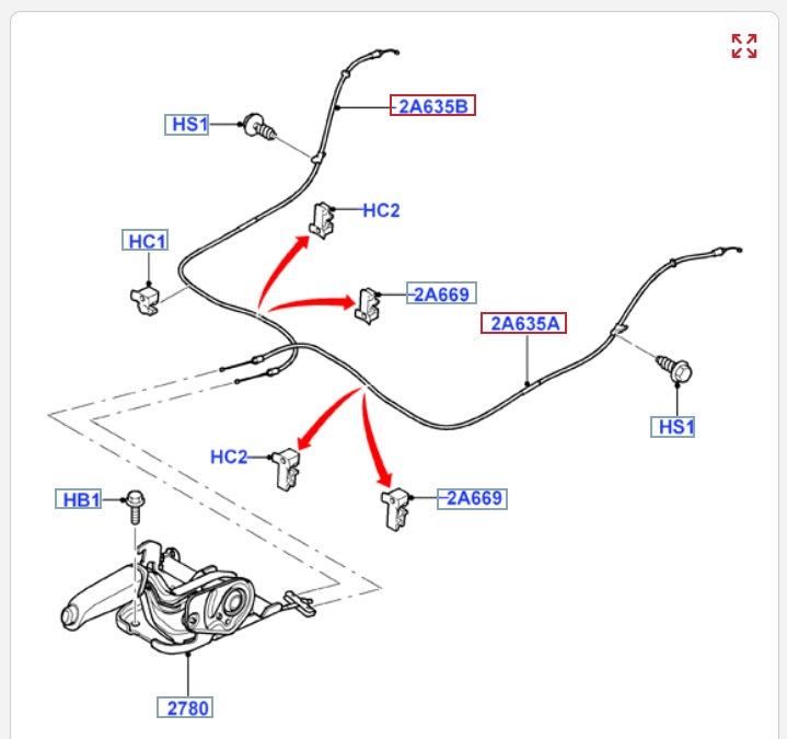 Тросы ручника (какой купить?) — Ford Mondeo IV, 1,6 л, 2012 года ...