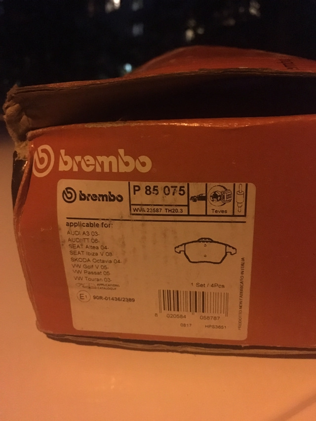 P85075 Тормозные колодки brembo | Запчасти на DRIVE2
