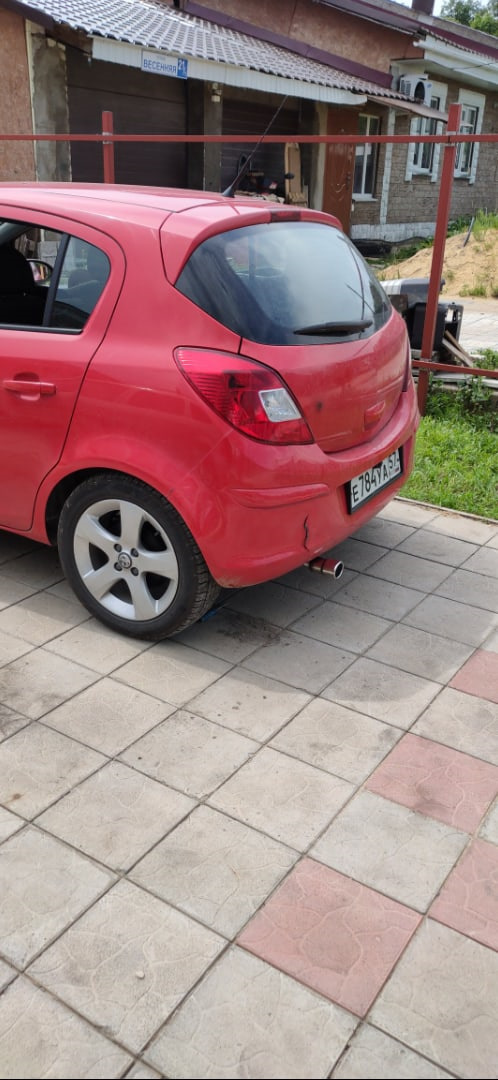 Замена конечного глушителя — Opel Corsa D, 1,4 л, 2007 года | своими ...