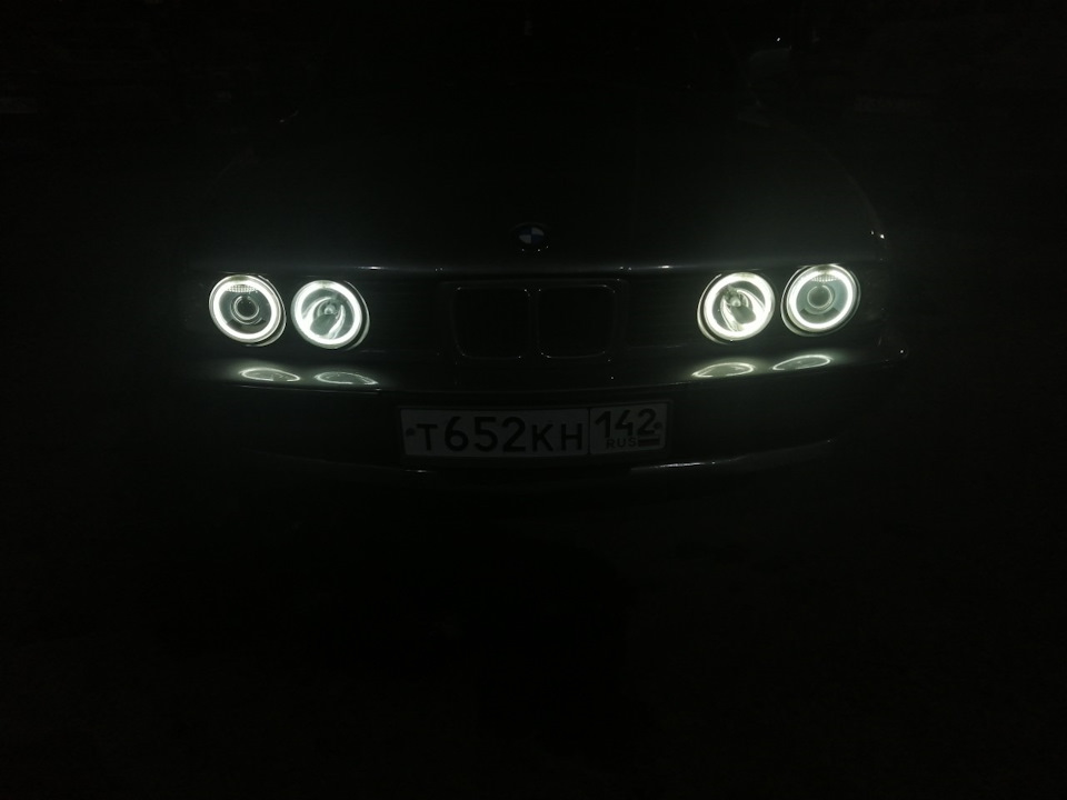 Ангельские глазки на E34 — BMW 5 series (E34), 2,5 л., 1991 года ...