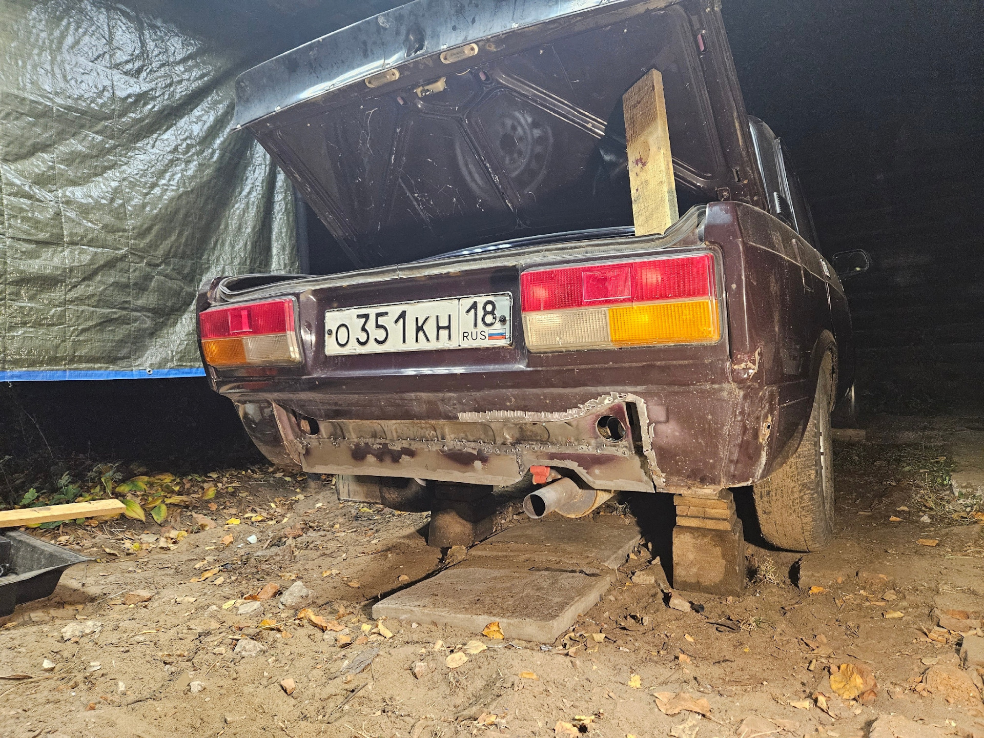 Ремонт и покраска заднего фартука. — Lada 210740, 1,6 л, 2008 года ...