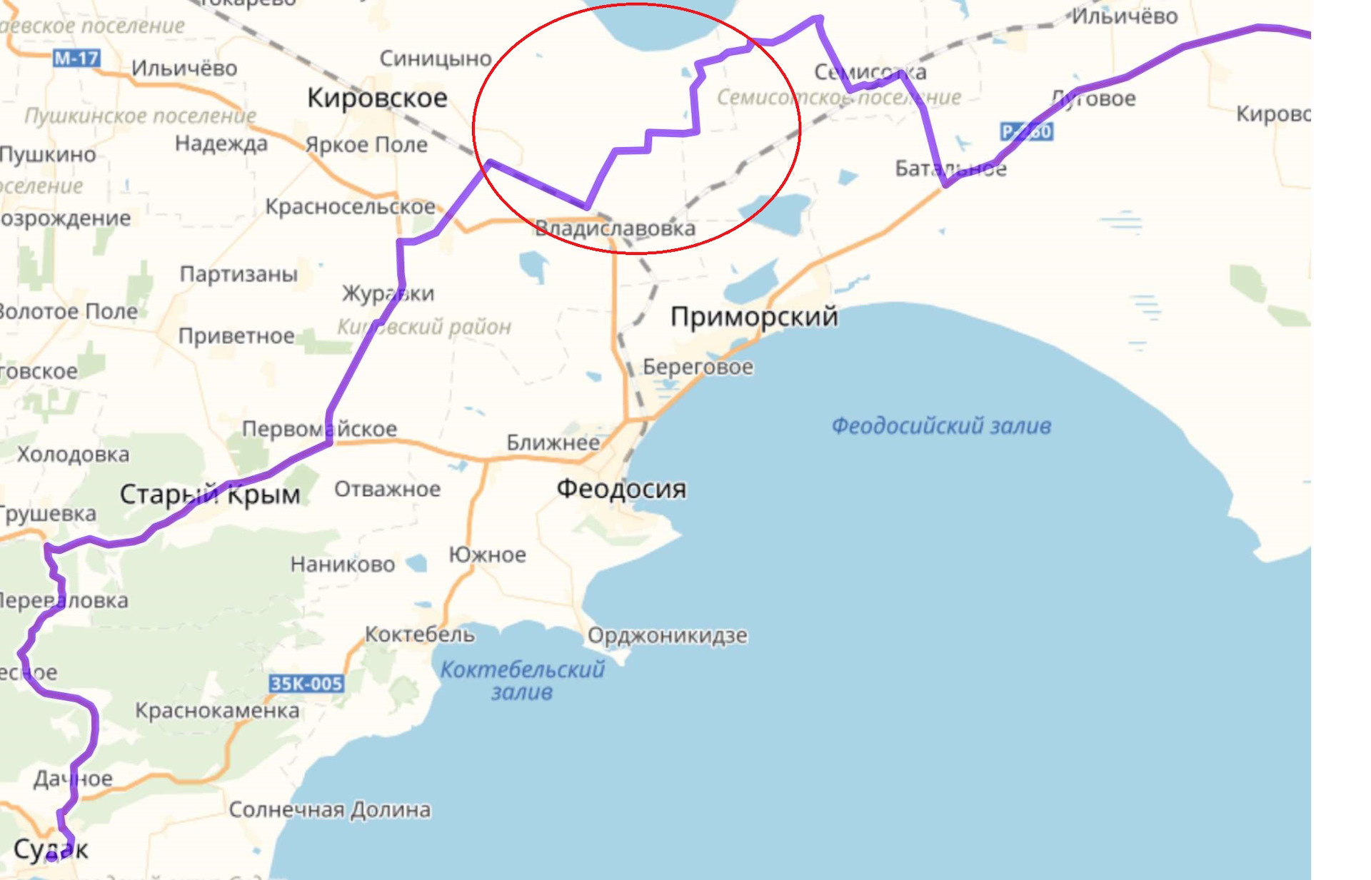 Владиславовка Крым на карте
