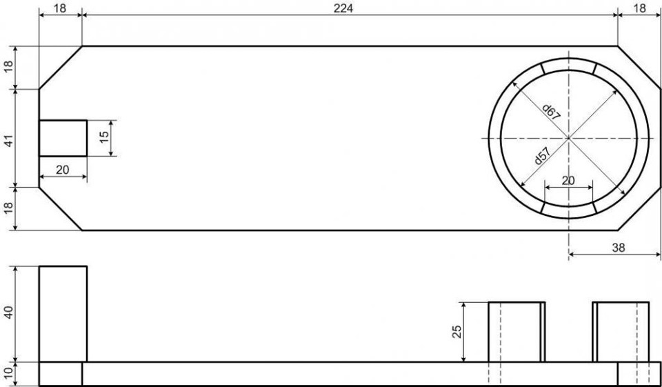 T10340 фиксатор коленвала vag чертеж