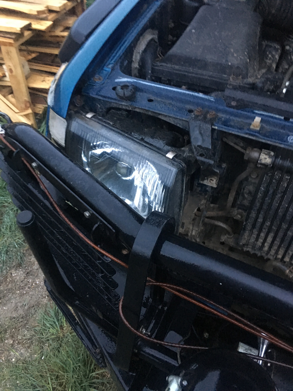 Замена фар на новые) — Mitsubishi Pajero (2G), 3,5 л, 1998 года ...