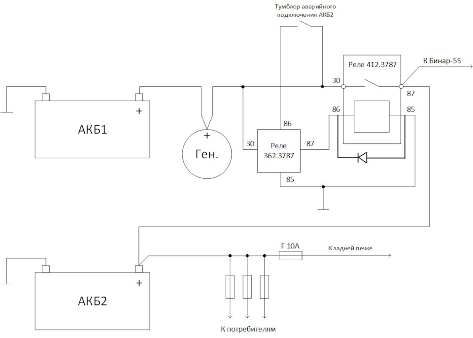Установка и подключение второго АКБ в УАЗ Патриот — УАЗ Patriot, 2,3 л ...