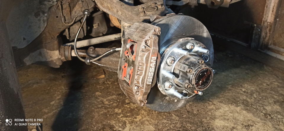 Тюнинг передних тормозов! Четыре поршня!#NISSAN#TERRANO1#WD21#VG30 ...
