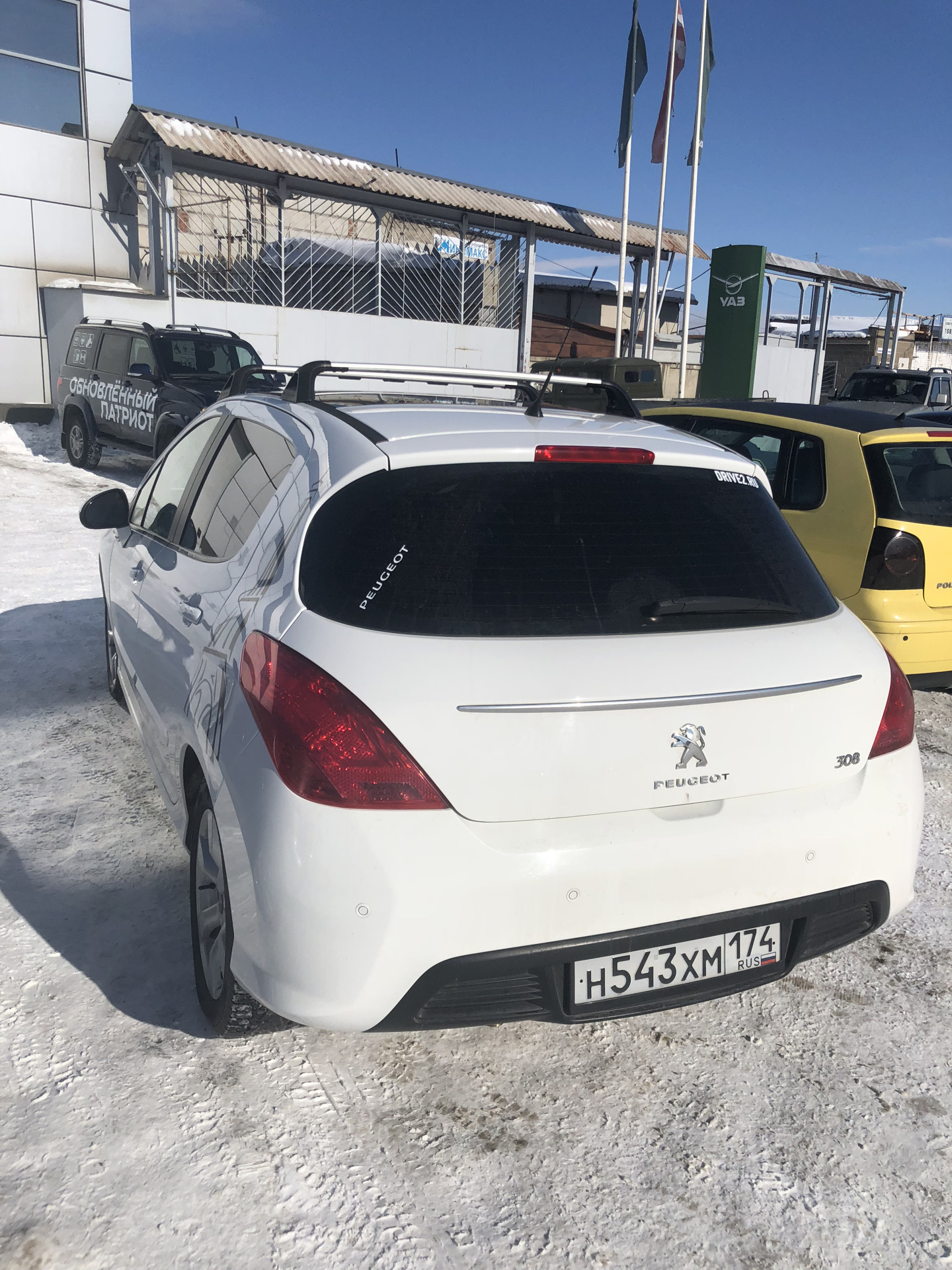 Оригинальные Дуги на крышу. — Peugeot 308 (1G), 1,6 л, 2012 года |  аксессуары | DRIVE2