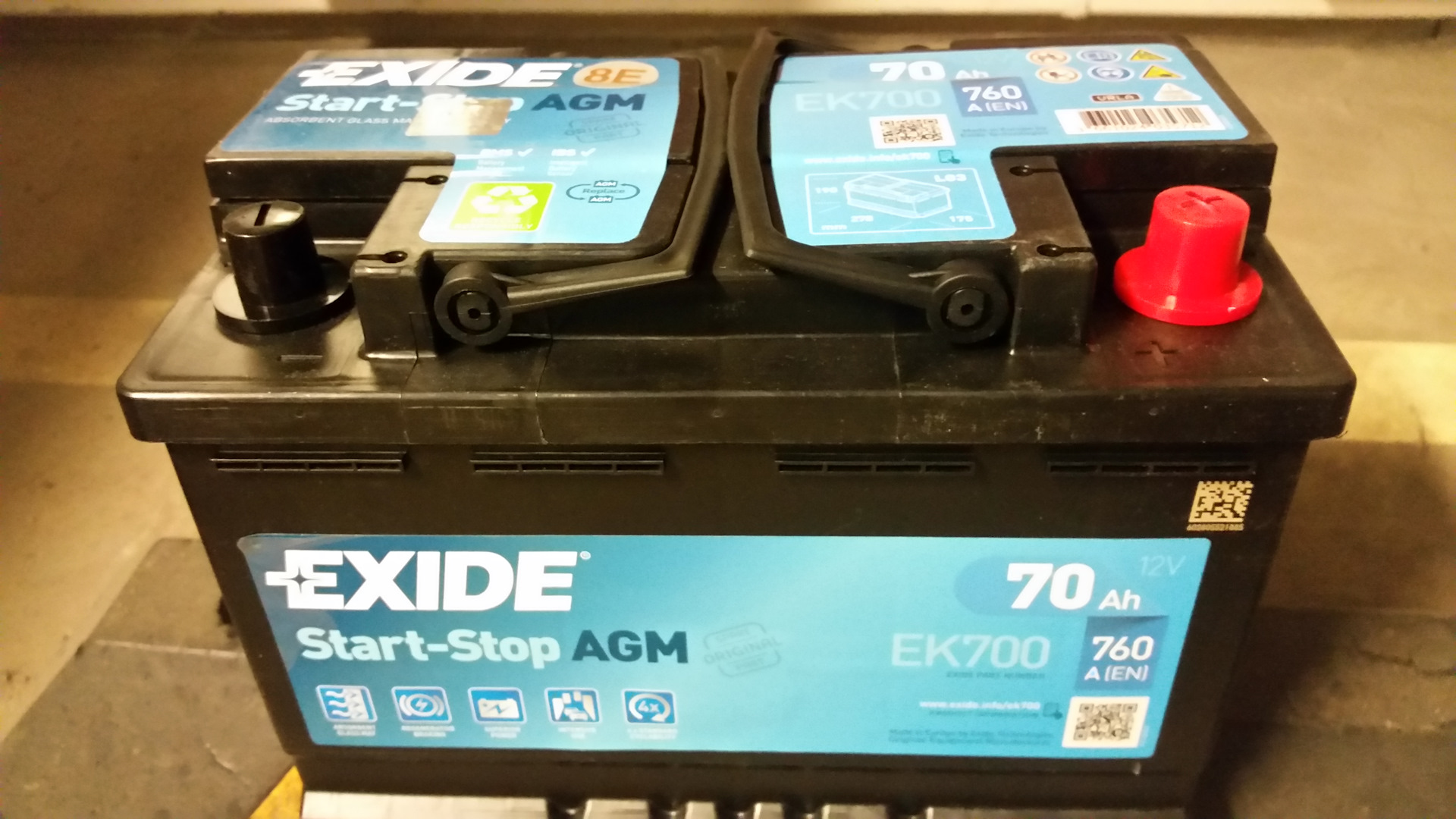 Переходим на аккумулятор EXIDE EK700 12V 70Ah 760A AGM — Citroen