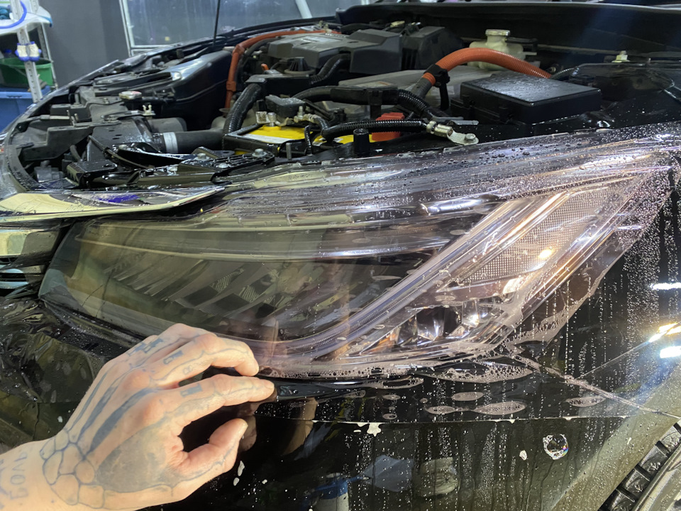 Затемнение фар полиуретановой плёнкой — Honda Accord (9G), 2 л, 2017 ...