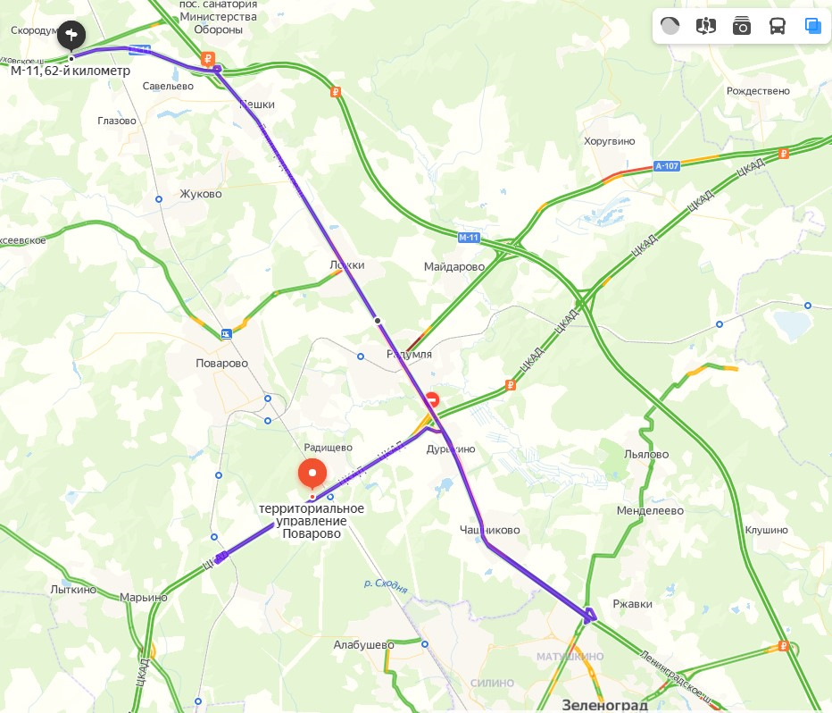 Карта ЦКАД С километровыми отметками. По ЦКАДУ до Апрелевки маршрут на машине.