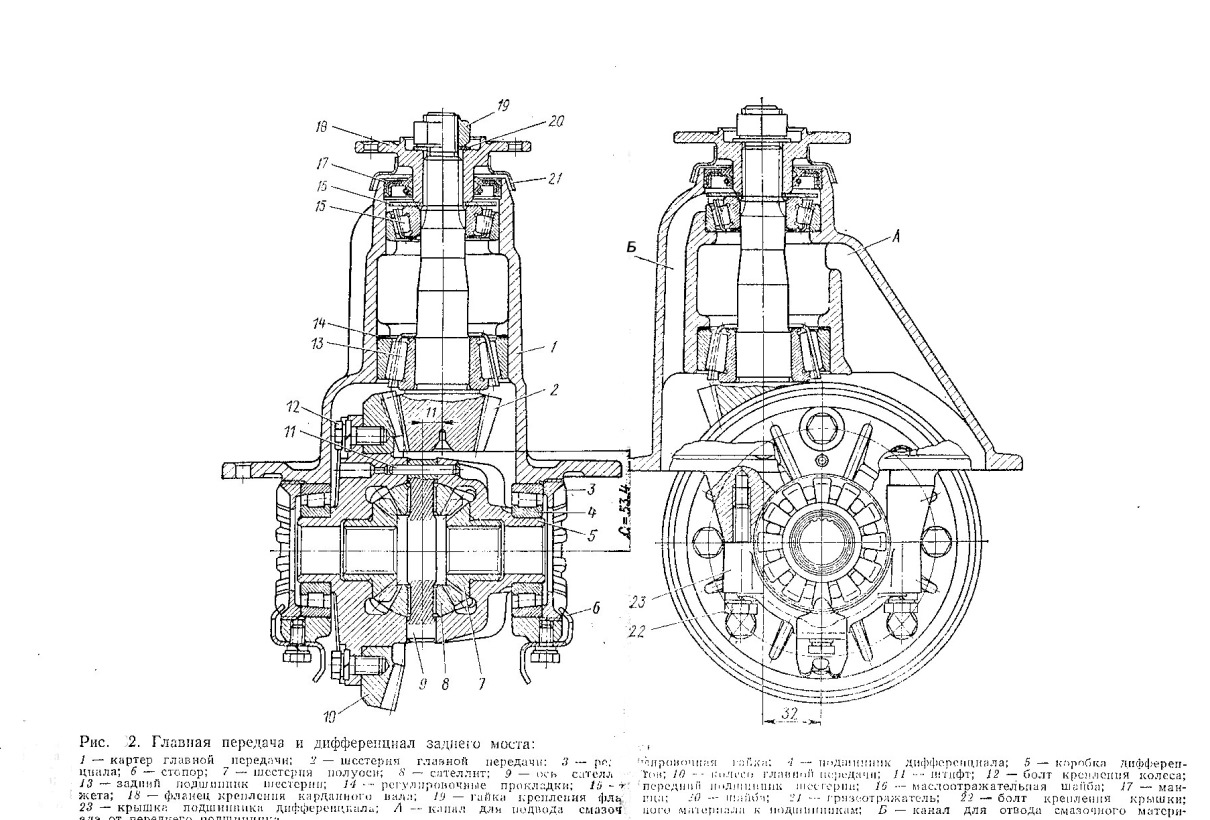 Чертеж главной передачи