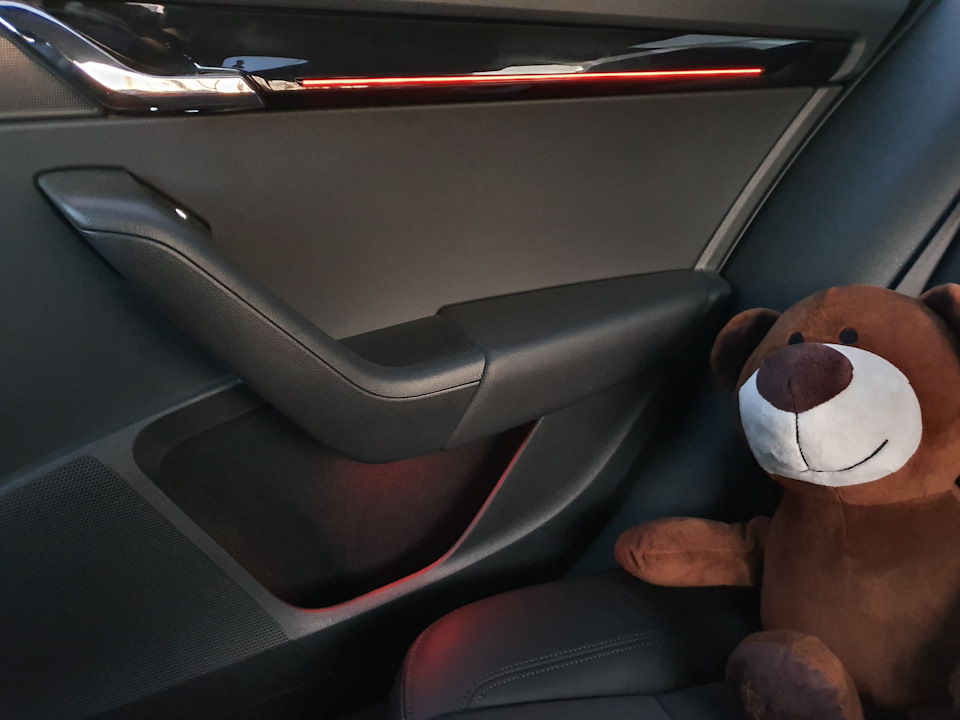 Работа подсветки – задняя дверь — Skoda Octavia A7 Mk3