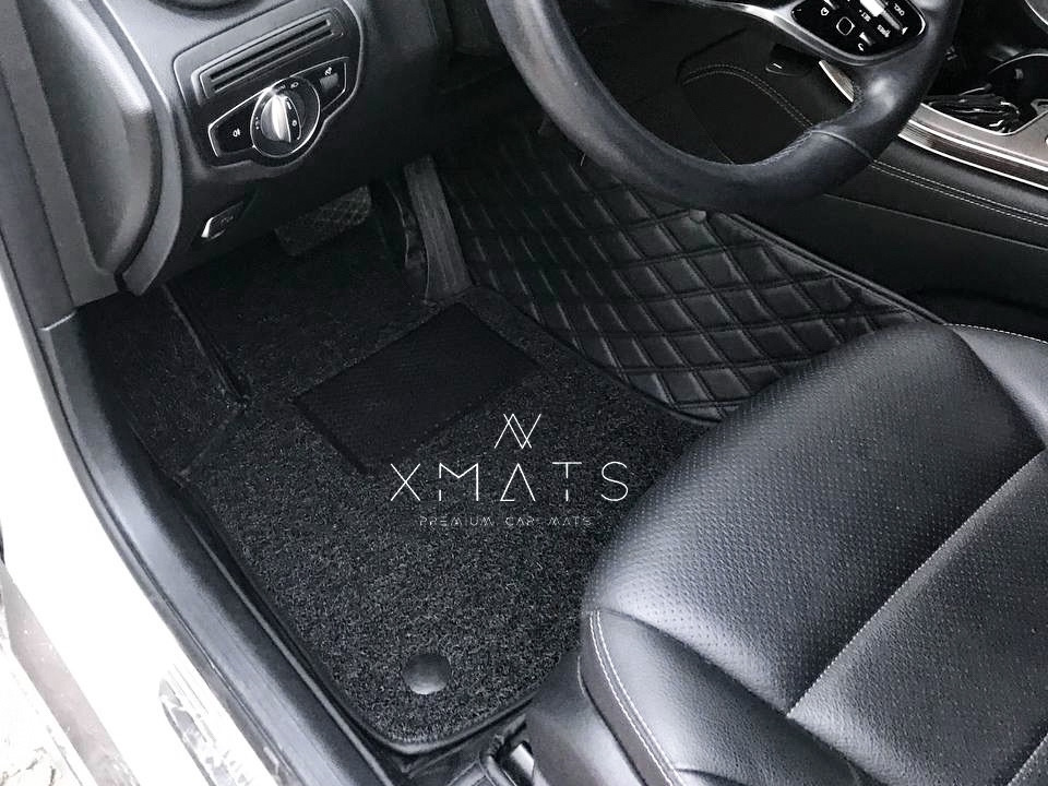 3D Коврики в салон на Mercedes-Benz GLC. Коврики в салон из экокожи на ...