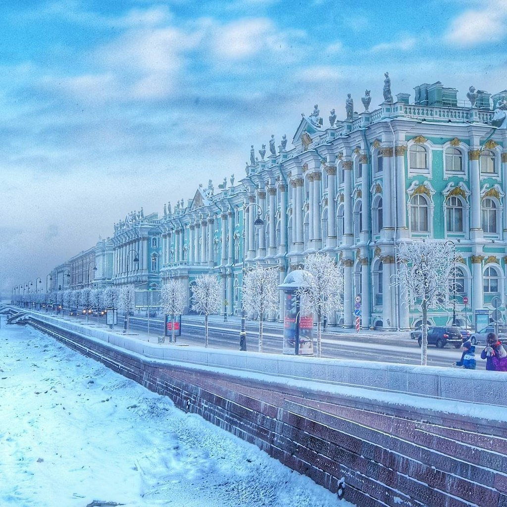 набережные санкт петербурга зимой