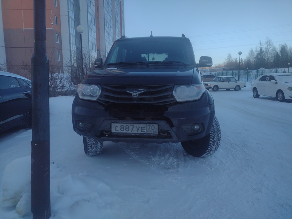 С почином. — УАЗ Patriot, 2,7 л, 2016 года | ДТП | DRIVE2