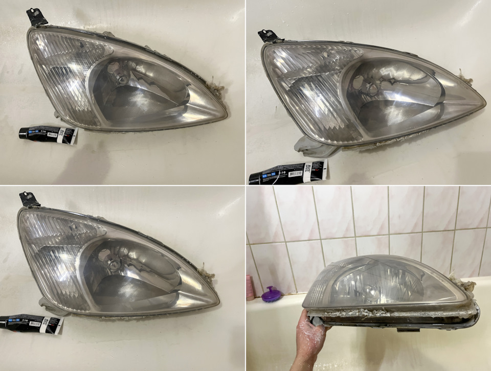 Путь к BI LED. Часть вторая. Пробная полировка фар на доноре, с помощью ...