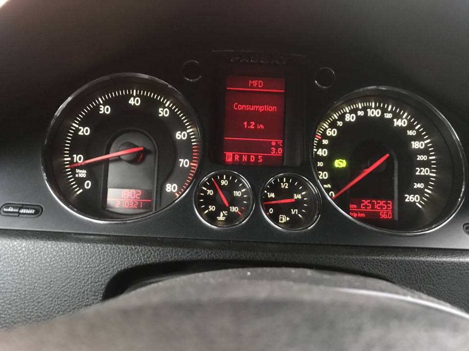 Расход на холостых 2.0 fsi BVY — Volkswagen Passat B6, 2 л, 2006 года ...