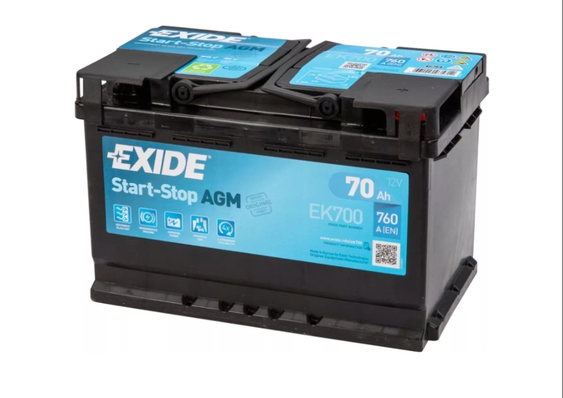 Exide agm 70. Exide AGM 70ah 760a артикул. Exide ek700 AGM. Аккумулятор Exide 70ah.