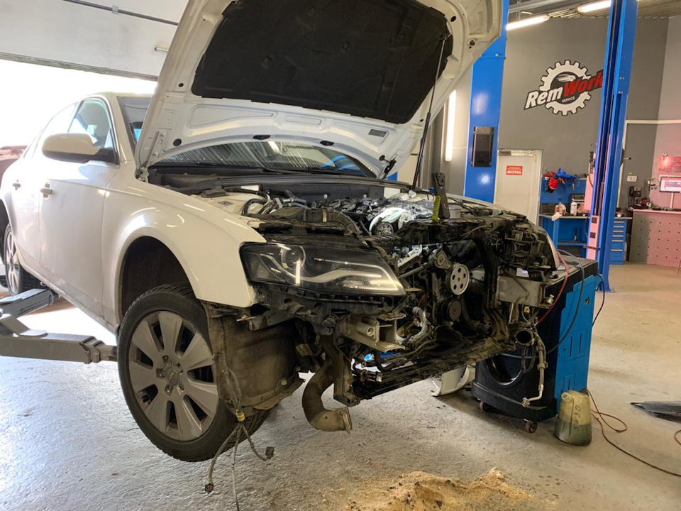 Замена цепи ГРМ, вентилятора охлаждения радиатора, чистка радиатора ...