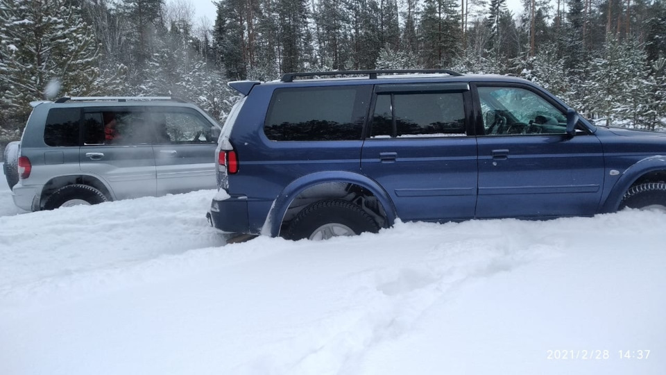 Выезд в снег — Mitsubishi Pajero Pinin, 2 л, 2004 года | наблюдение ...